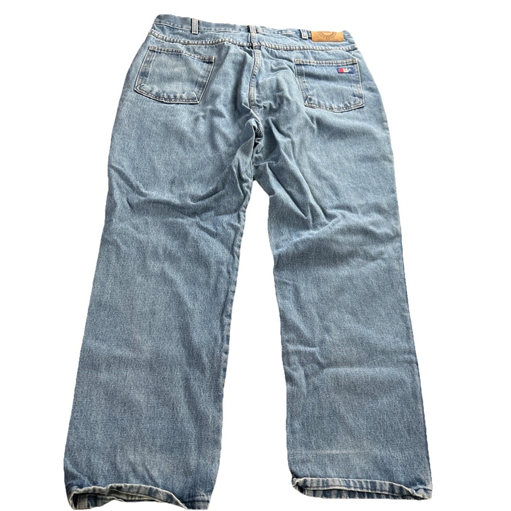 American Apparel UAW Jeans Mens 38x29 USA Works Blue Straight Leg Denim